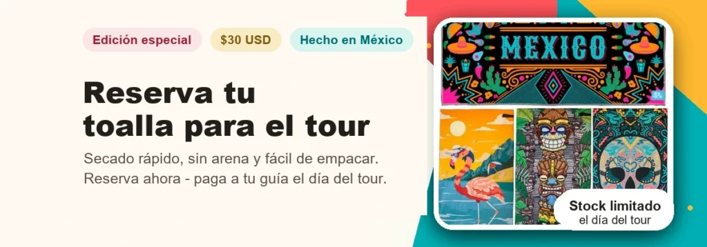 Banner de toalla mexicana de secado rápido para tour